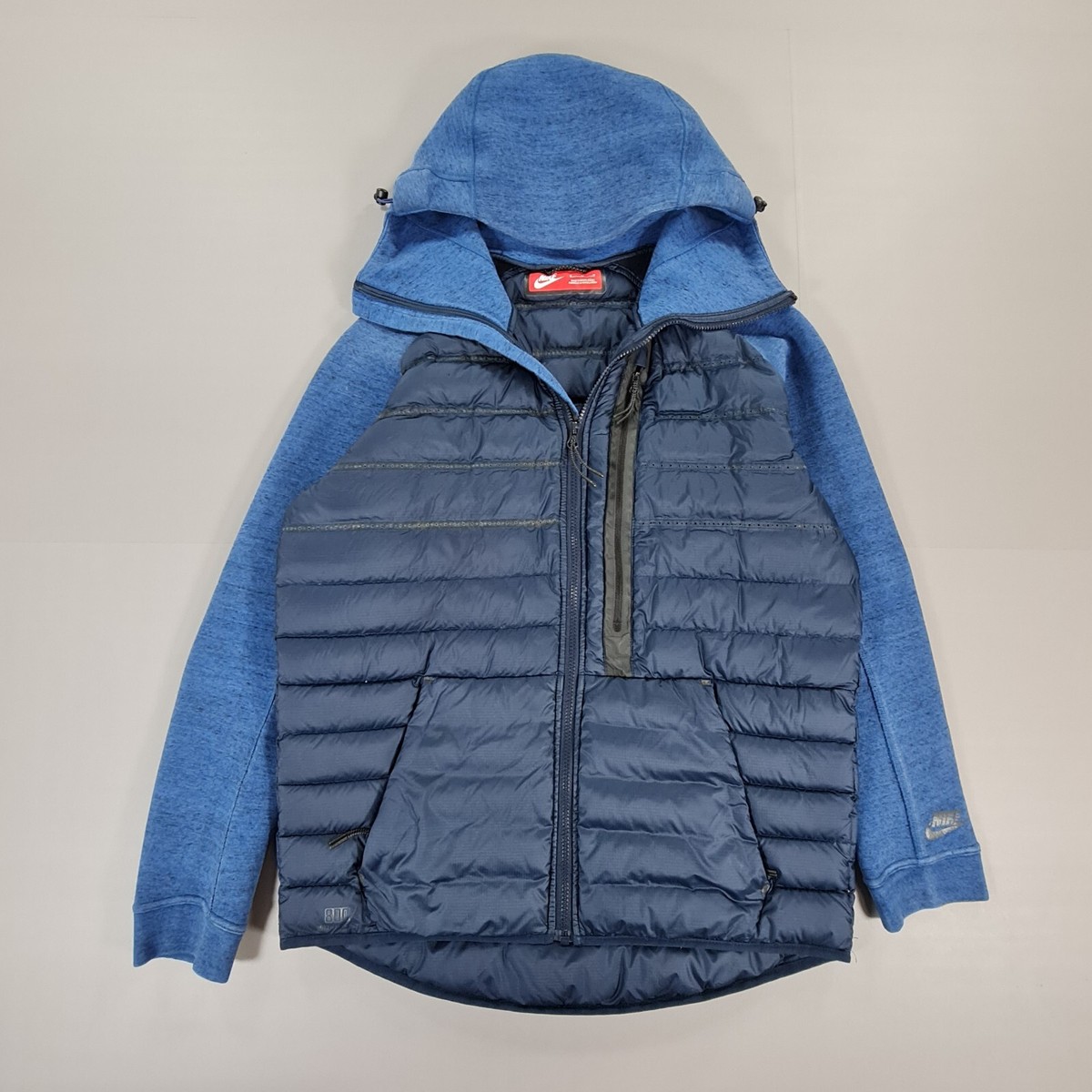 Nike Tech Fleece Aeroloft 800 Mens Jacket Blue Medium Goose Down