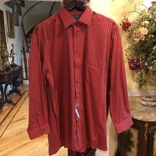PAUL FREDRICK Dress Shirt Men's 100 Cotton Size 18-34-35