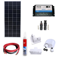 Kit fotovoltaico camper pannello solare 200W monocristallino staffe cavi