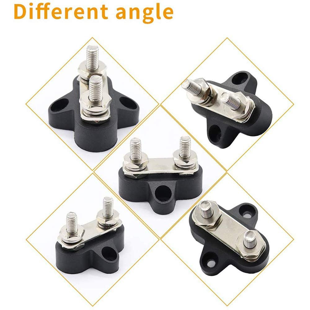 Bus Bar Terminal Block Power Stud Battery Junction Post 1/4 Power Distribution