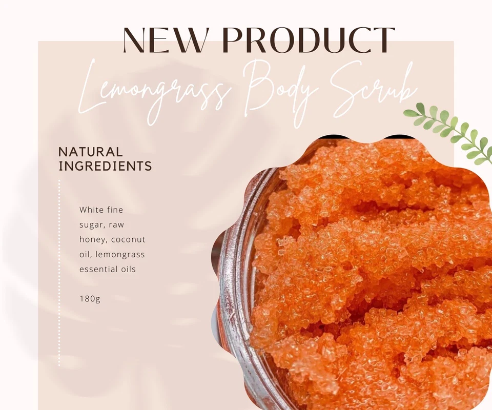 HANDMADE LEMONGRASS BODY SCRUB - Image 3 of 4