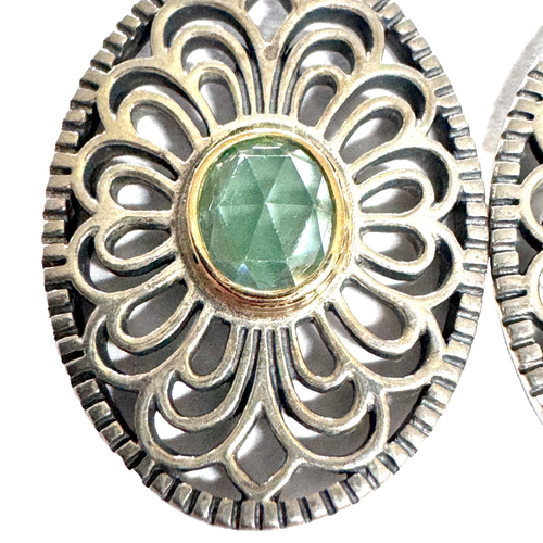 Authentic PANDORA VINTAGE ALLURE EARRINGS 14k gold 290678SSG RETIRED RARE! - Picture 3 of 5