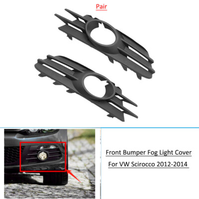 Front Bumper Fog Light Lamp Grille For VW Scirocco 2012 2013 2014 Pair