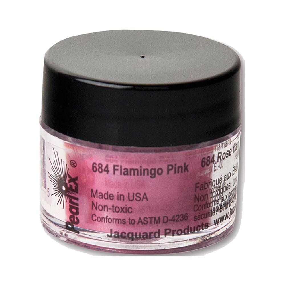 Jacquard Jpxu684 Pearl EX Powdered Pigments 3g Flamingo Pink for