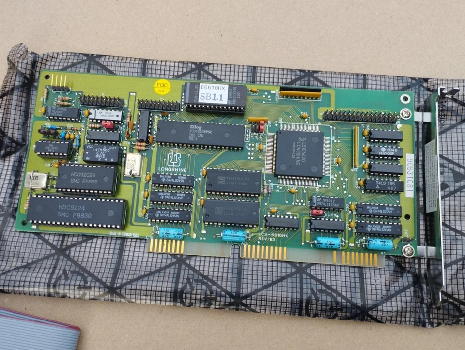 Vintage Longshine Winchester HDD-Controller Zilog Z80 OVP+Cables+Manual - Bild 2 von 4