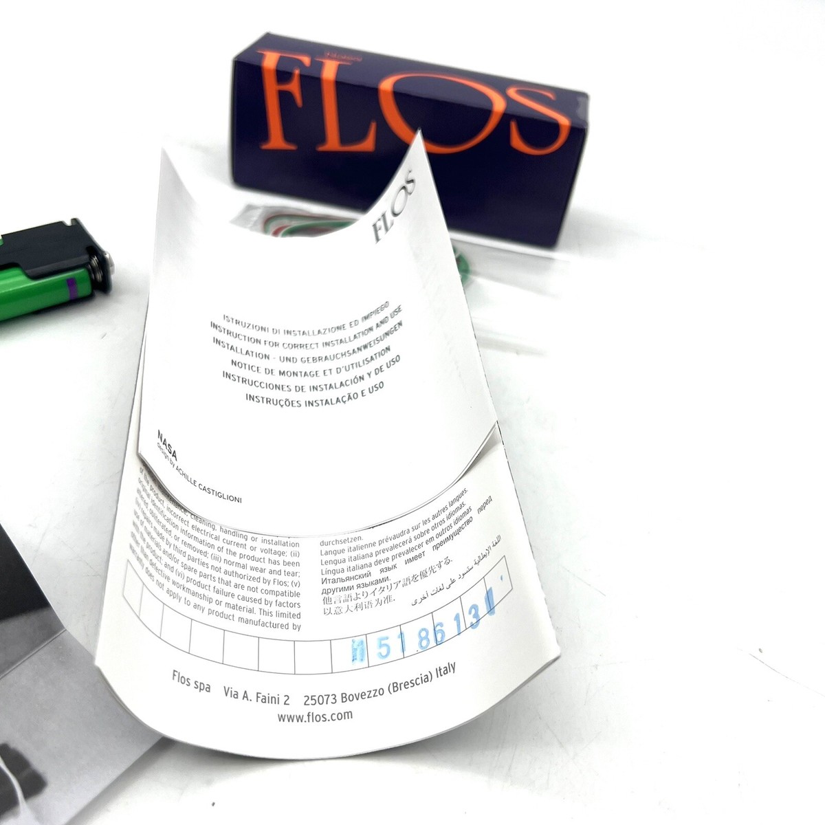 Lampe NASA Par Flos – Design Achille Castiglioni – Réédition 100e Anniversaire – Neuve