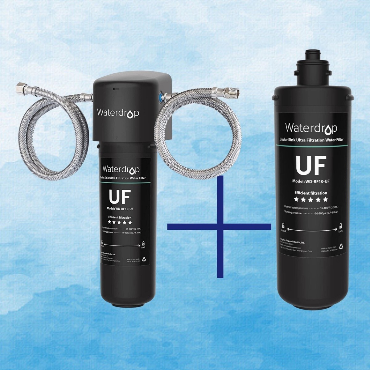 Waterdrop 10UA-UF Under Sink Water Filter System AND WD-RF10-UF