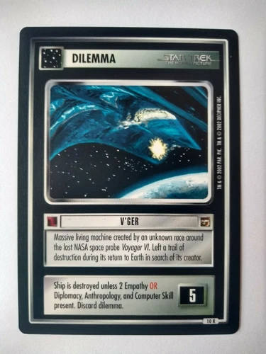 Star Trek ccg M/NM The Motion Pictures complete common 40 set & V'Ger rare card