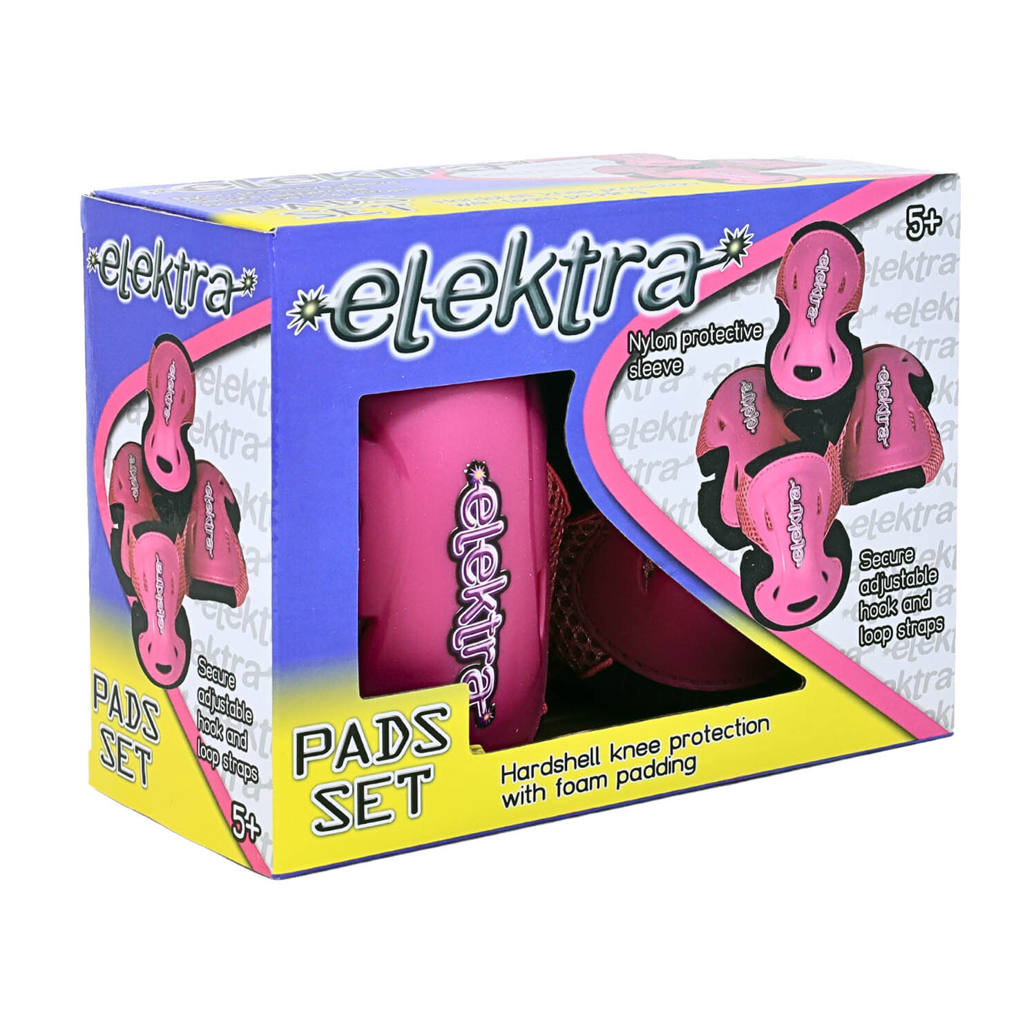 Safety Pads Protective Gear Set Knee Elbow Pink Skating Cycling Skateboarding