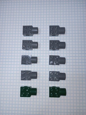 10 Pieces Lego 48169 Star Wars Technic Brick 2 by 2 with Pin Hole, 1 side joint