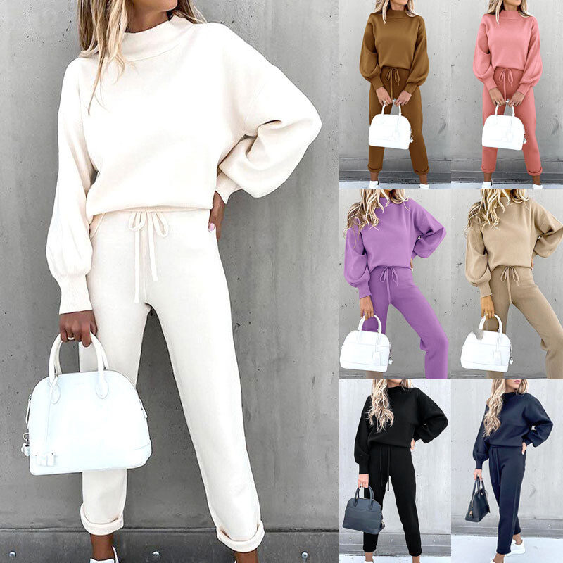 Womens Co-ord Set Long Sleeve Sweatshirt Joggers Gym Tracksuit Loungewear  Suit | eBay