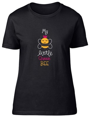 My Little Queen Bee Womens T-Shirt Bumblebee Ladies Gift Tee