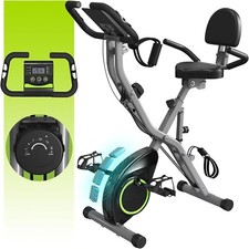 LINBOL Indoor Exercise Bike for Seniors, 5 IN 1 Foldable Stationary Bike with 16