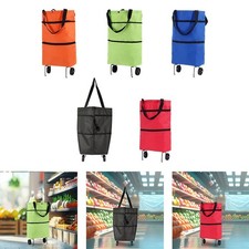Sac de courses à roulettes, chariot à bandoulière portable pour supermarché,