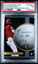 Elly De La Cruz 2024 Diamond Icons Iconic First Inscription Auto /25 PSA 7 RC