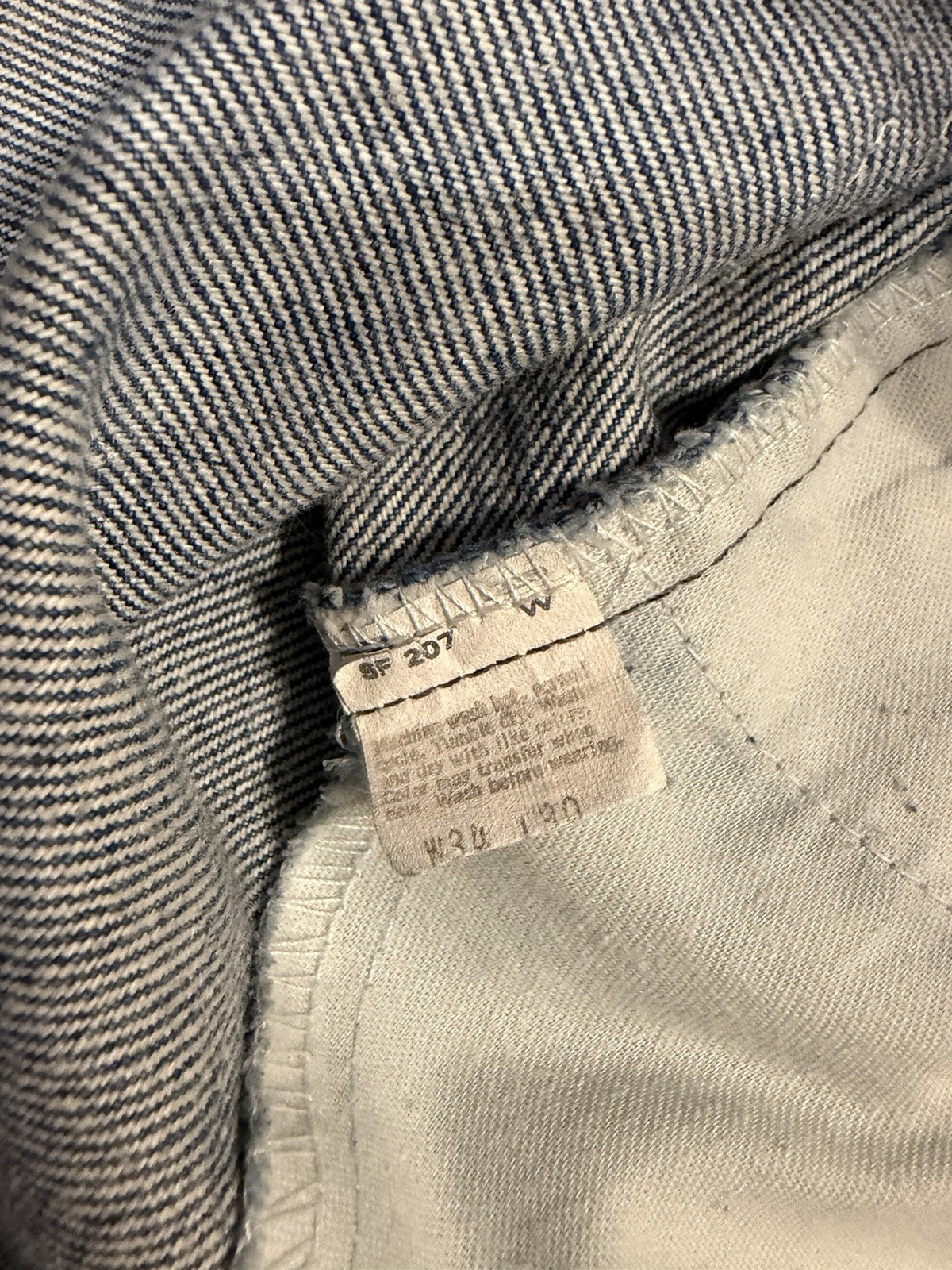 Vtg Levis 40509 Jeans HEMMED Mens Tag 34x30 Blue Orange Tab Denim USA 80s *34x27 thumbnail 9