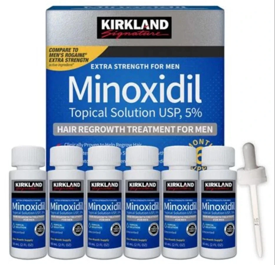Kirkland Minoxidil 5% Extra Strength Men 6 Month Supply Hair Regrowth Solution - Image 3 of 3