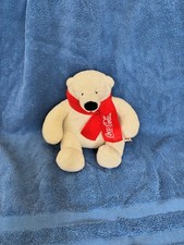 Coca-Cola Polar Bear Plush Toy with Red Scarf