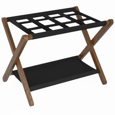 Double Layer Luggage Rack Two-Tier Storage Folding Luggage Rack Space-Saving