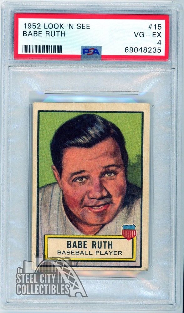 Babe Ruth 1952 Look 'N See Card #15 PSA 4 VG-EX
