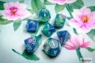 WÃ¼rfelset Festive Waterlily/white Polyhedral 7-Dice Set NEU/OVP