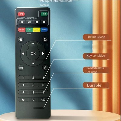 Kompakte schwarze Fernbedienung für G96 TV Boxen benutzerfreundliches Design