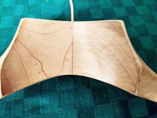 VTG 16  Natural Wood Contoured Suit Coat Jacket Hanger Tailor 1960's USA BEAUTY 