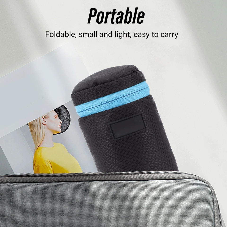 (M) Camera Lens Protective Pouch Neoprene Lens Case Bag With Zipper For - Image 4 of 4