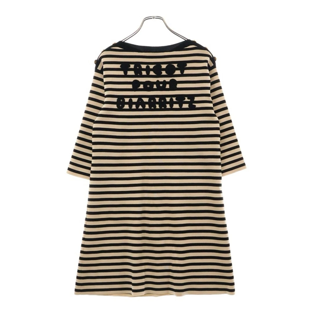 GUCCI abito in maglia con toppa dietro logo bottoni oro girocollo donna s righe lig