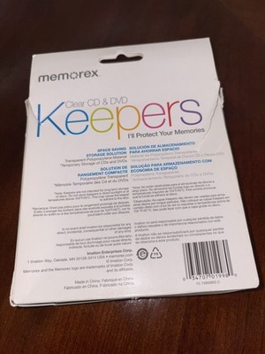 Memorex Open Box 37each,  CLEAR Sleeves For Cd/dvd
