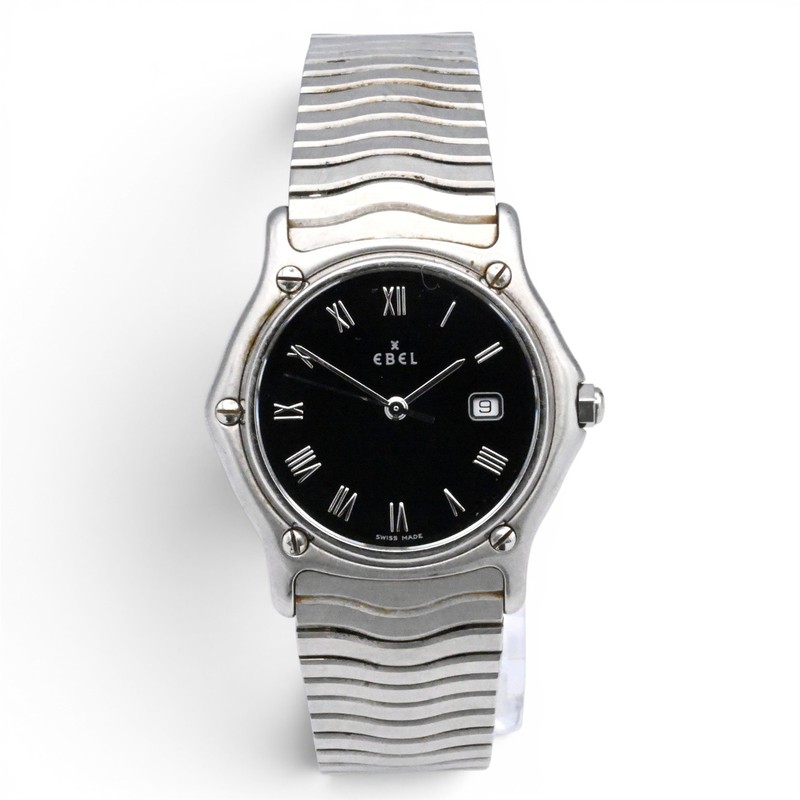 VINTAGE LADIES EBEL WAVE SPORT 9087131 QUARTZ WRISTWATCH STAINLESS STEEL 