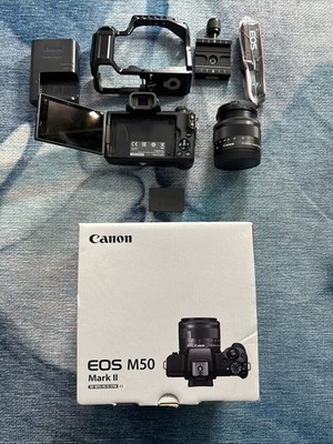 Canon EOS M50 Mark II Black 18.0MP Mirrorless EF-M15-45 Digital Camera Bundle