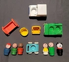 Vintage Lot Of Fisher Price Little People Figures, Accessories, And Vehicles