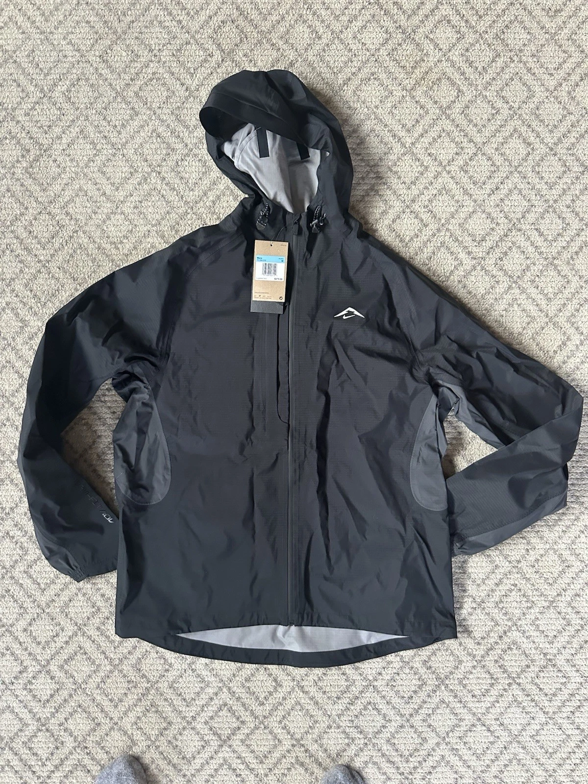 Nike Trail Storm-FIT ADV Jacket Mens Medium Black Waterproof Running FZ1084-010