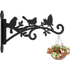 2x Decorative Metal Hanging Basket Brackets Garden Plant Hanger Hook Wall Decor