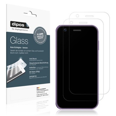 2x Schutzfolie für SOYES XS16 Mini Smartphone matt - Anti-Shock 9H Folie dipos