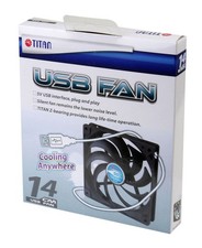 Titan 5V DC 140mm Portable USB Table Desktop Cooling Fan TFD-14025L05Z RB