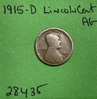 1915 D Lincoln Wheat Cent / Penny 1c Ag About Good