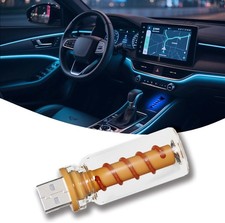 Car USB Night Light, Plug in USB Cars Interior Light, Touch Dimmable Glass Bottl
