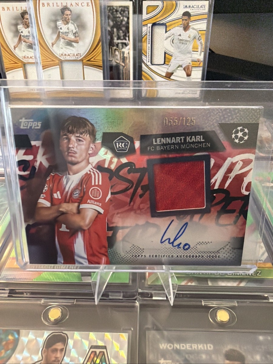 2025-26 Topps UEFA UCC Lennart Karl - #/125 Patch/Auto Bayern 