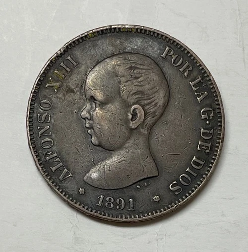 Peseta 1891 Year Spanish Coins for sale | eBay