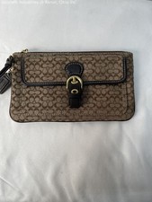 Gently Loved Certified Authentic Brown/Tan Coach Wristlet