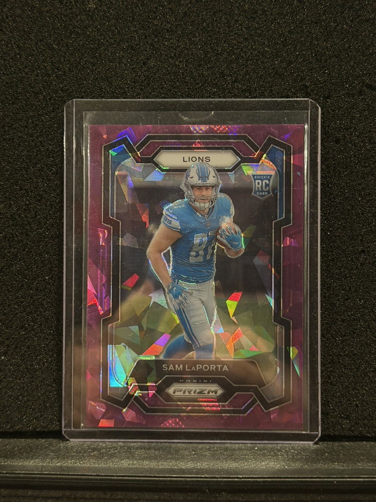 2023 Panini Prizm Sam LaPorta #332 Purple Ice Prizm /225 (RC) Lions