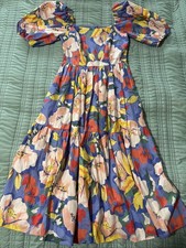 Vince Camuto 2 dress Floral Pattern Maxi Sundress Pockets EUC Lightweight