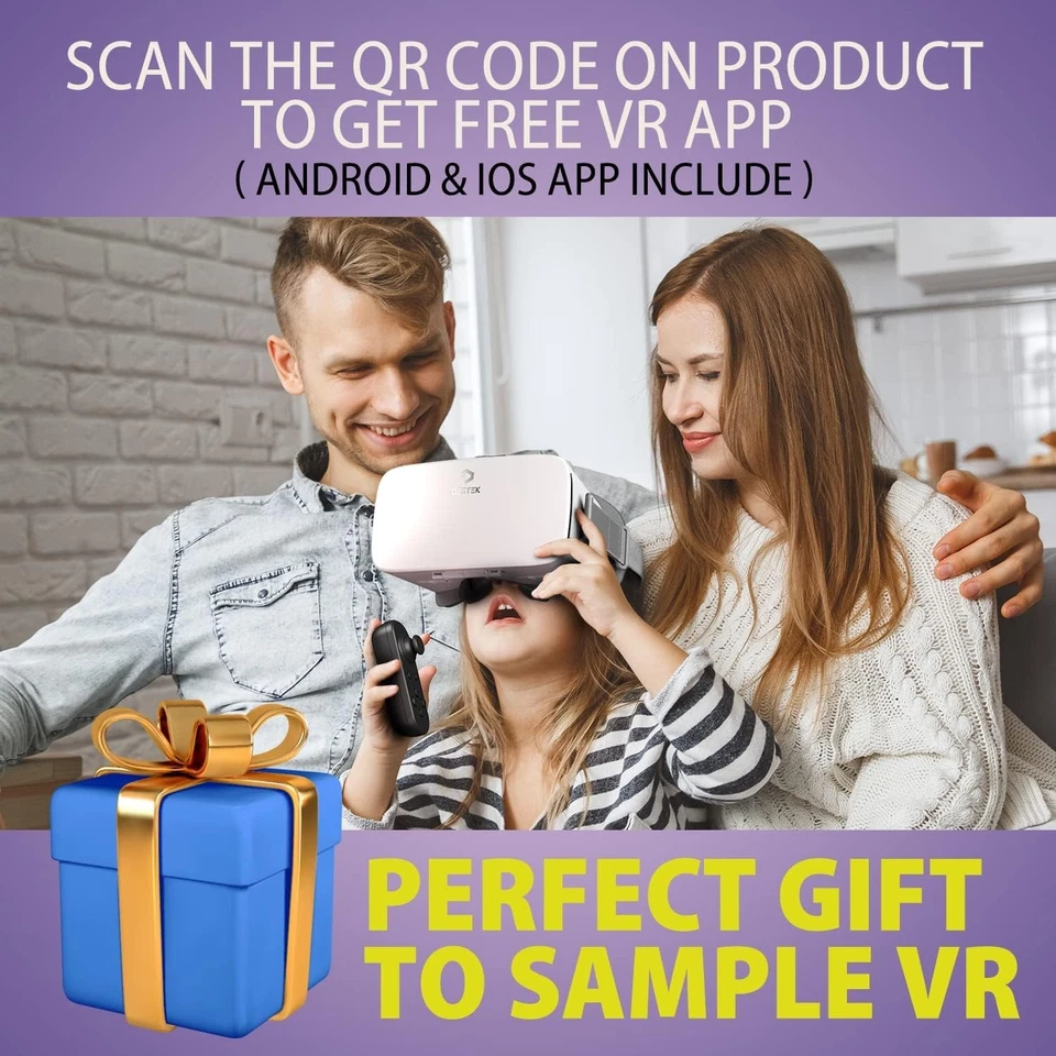 DESTEK V5 VR Headset for Phone with Controller, Anti-Blue light 110° FOV - White - Image 4 of 4