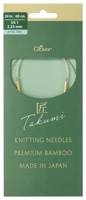 Clover Stricknadeln: Rund: Fest: Drehbar: Pro Takumi Bambus: 60 Cm X 2,25 Mm