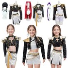K-Pop Demon Hunters Kids Girls Fancy Dress Up Wig Costume Rumi Zoey Mira Cosplay