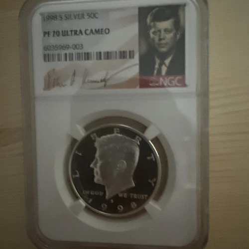 1998 S Silver Kennedy PF70 Ultra Cameo