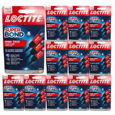 12x Loctite Sekundenkleber Flüssig Mini Trio 3 x 1g für Metall, Plastik und Porz