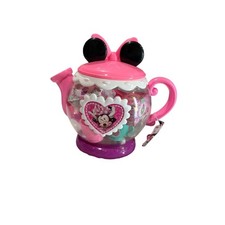 Disney Minnie Mouse Tea Set Teapot Toy Pink Pretend Play Missing Spoons